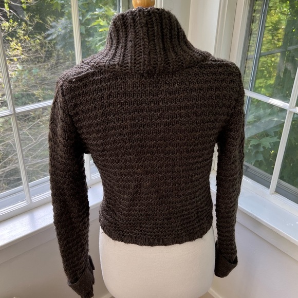 LOFT soft thick chunky wrap cardigan with large collar - Picture 5 of 9